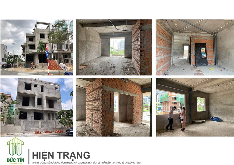 Hình ảnh thực tế trước khi hoàn thiện nhà xây thô 