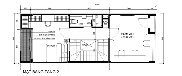 Nhà ống tận dụng diện tích có sẵn để xây dựng một ngôi nhà hoàn thiện 