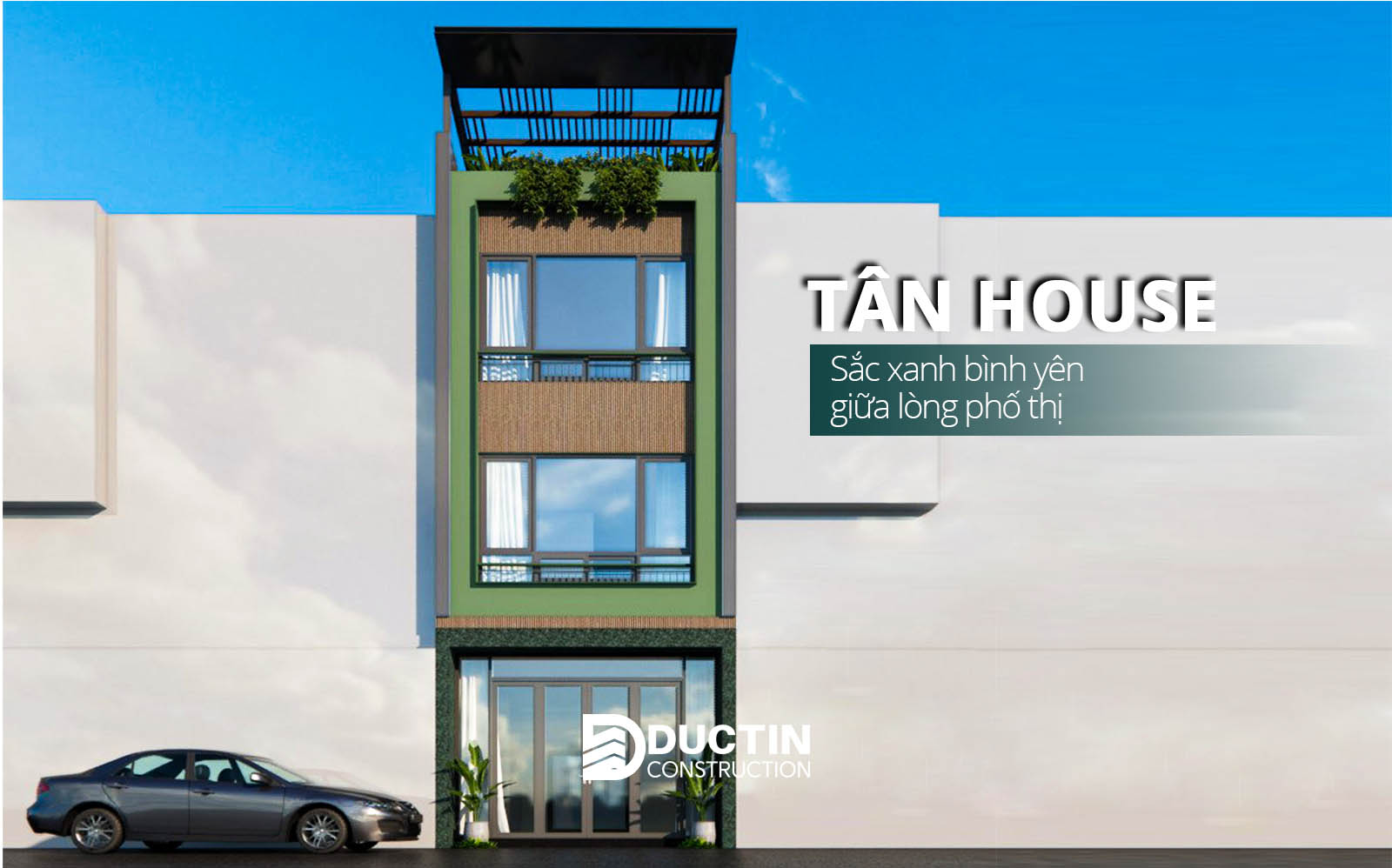 Tan House – A Peaceful Green Corner for a Young Family in the Heart of the City