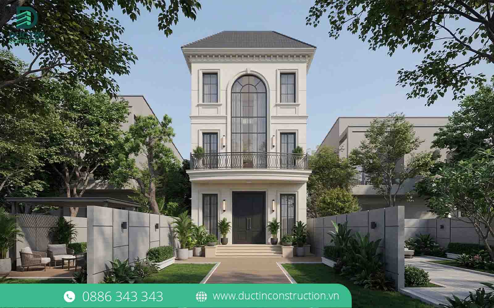 biet thu tan co dien don gian