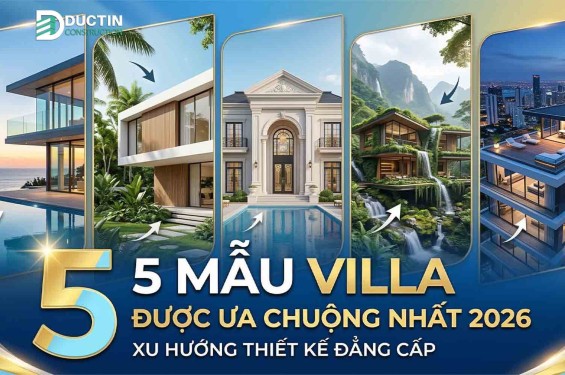 Điểm danh 5 mẫu Biệt thự được ưa chuộng nhất 2026: Dẫn đầu xu hướng sống đẳng cấp