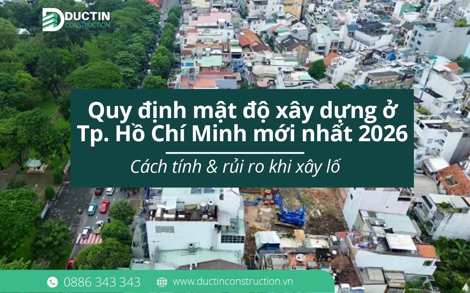 Quy định mật độ xây dựng ở Tp. Hồ Chí Minh mới nhất 2026: Cách tính & rủi ro khi xây lố