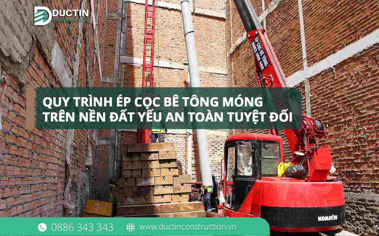 Quy trình ép cọc bê tông móng nhà trên nền đất yếu an toàn tuyệt đối