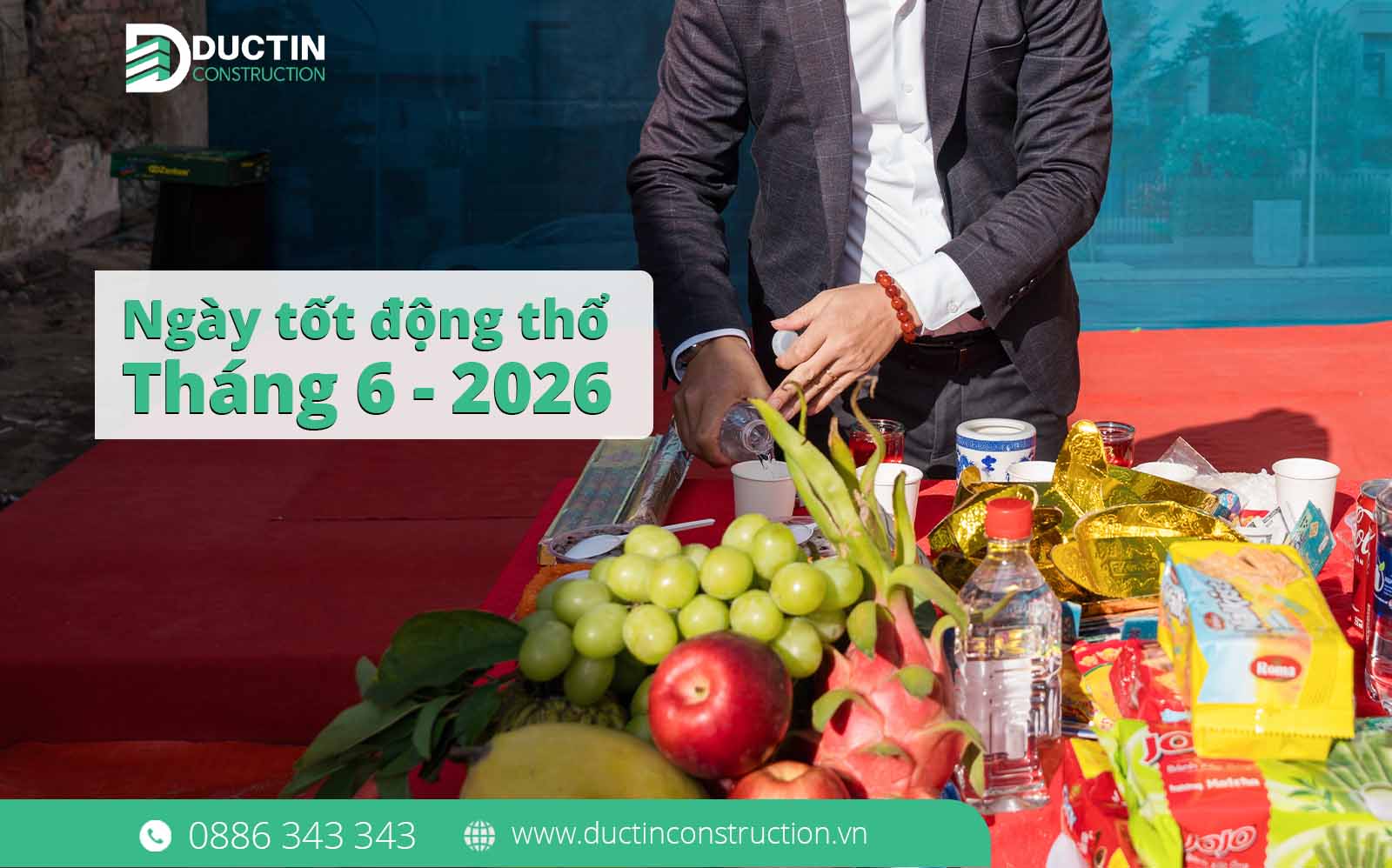 Xem ngày tốt động thổ tháng 6/2026: Phong thủy chuẩn - Nền móng vững