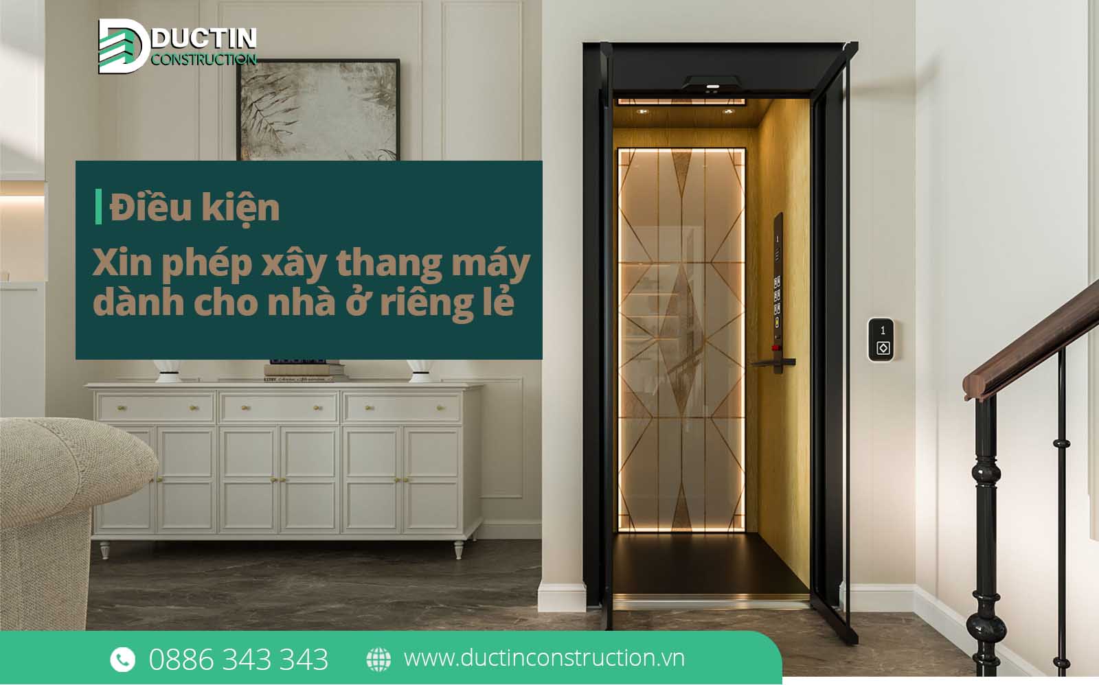 Điều kiện xin phép xây thang máy dành cho nhà ở riêng lẻ: Quy định mới nhất