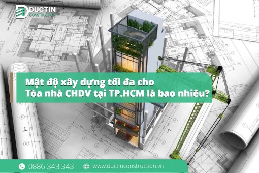 Mật độ xây dựng tối đa cho tòa nhà CHDV tại TP.HCM là bao nhiêu?