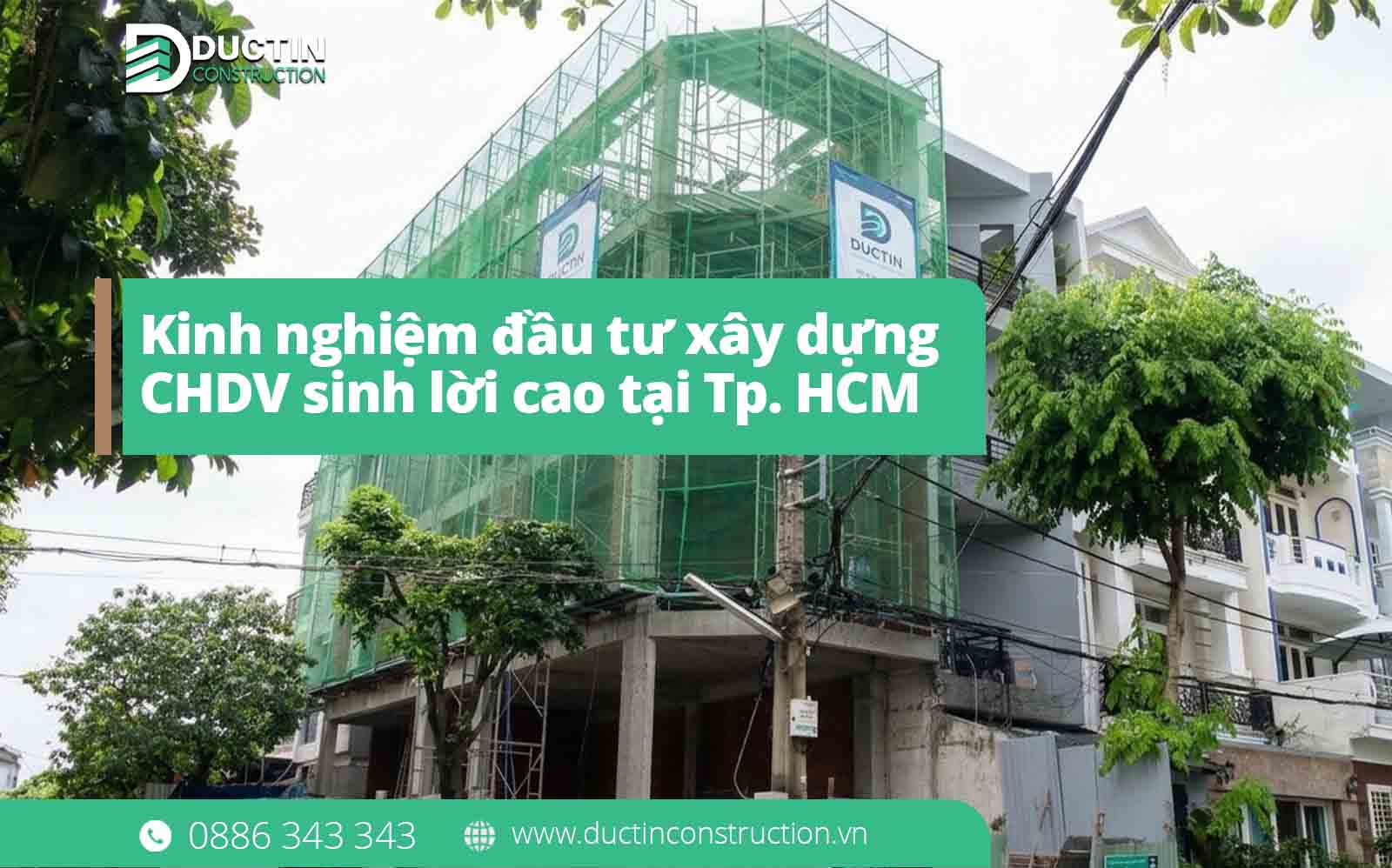 Kinh nghiệm đầu tư xây dựng căn hộ cho thuê sinh lời cao tại Tp. Hồ Chí Minh