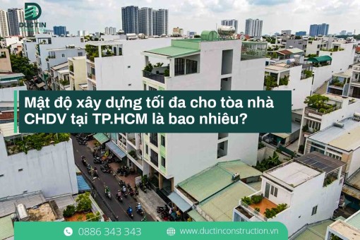 Mật độ xây dựng tối đa cho tòa nhà CHDV tại TP.HCM là bao nhiêu?