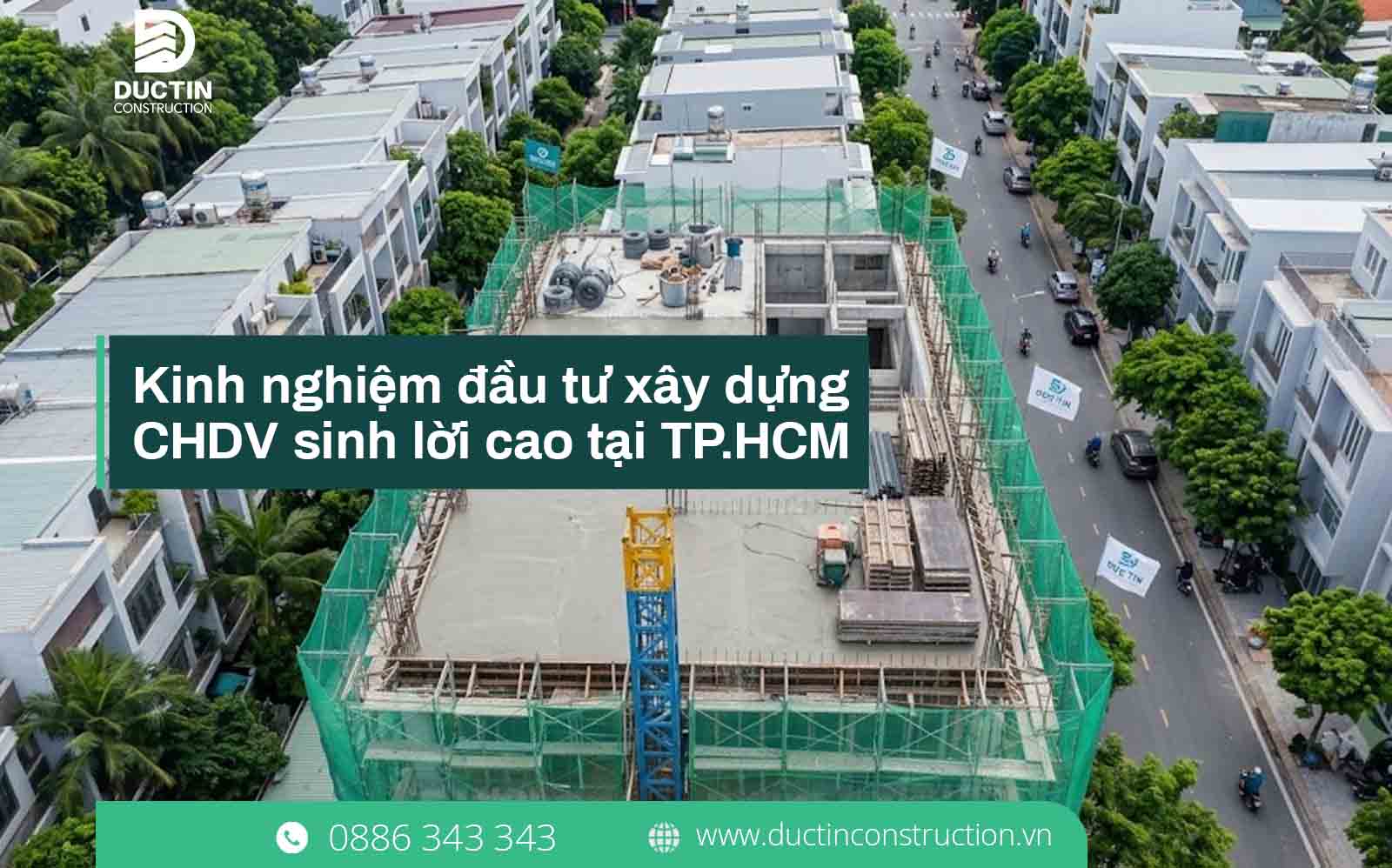 Kinh nghiệm đầu tư xây dựng căn hộ cho thuê sinh lời cao tại TP.HCM