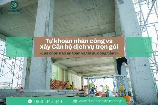 Tự khoán nhân công vs xây Căn hộ dịch vụ Trọn Gói: Lựa chọn nào an toàn và tối ưu dòng tiền?