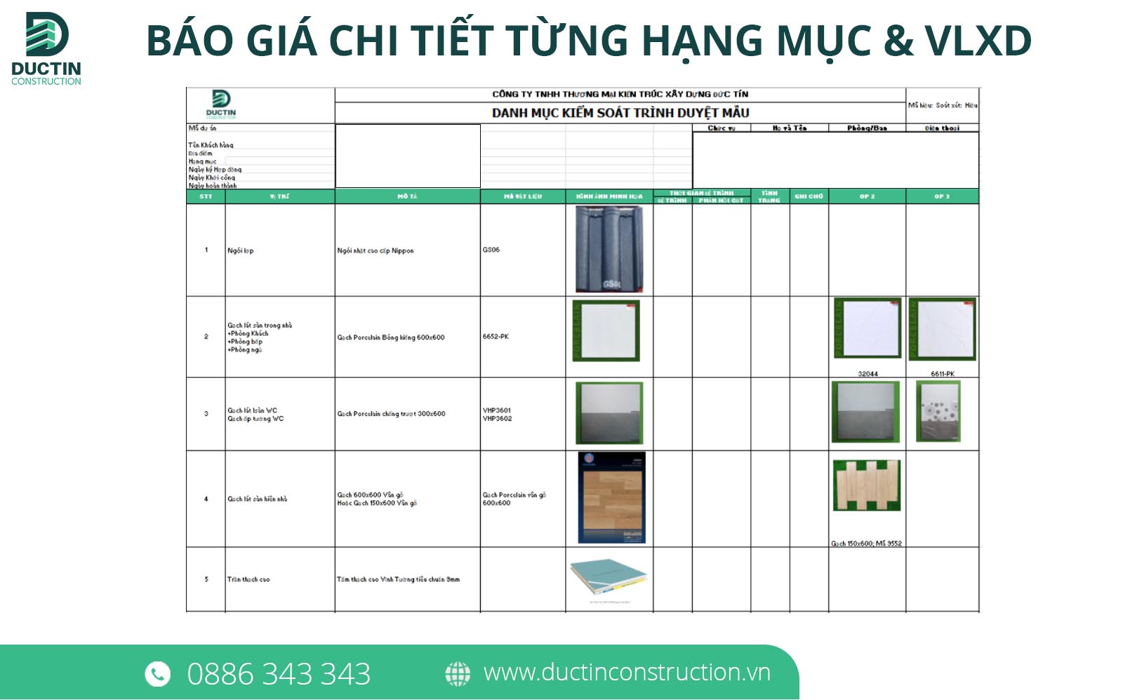 chi tiet vat lieu dung
