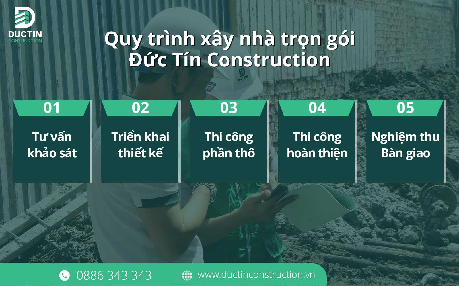 quy trinh xay nha cua duc tin