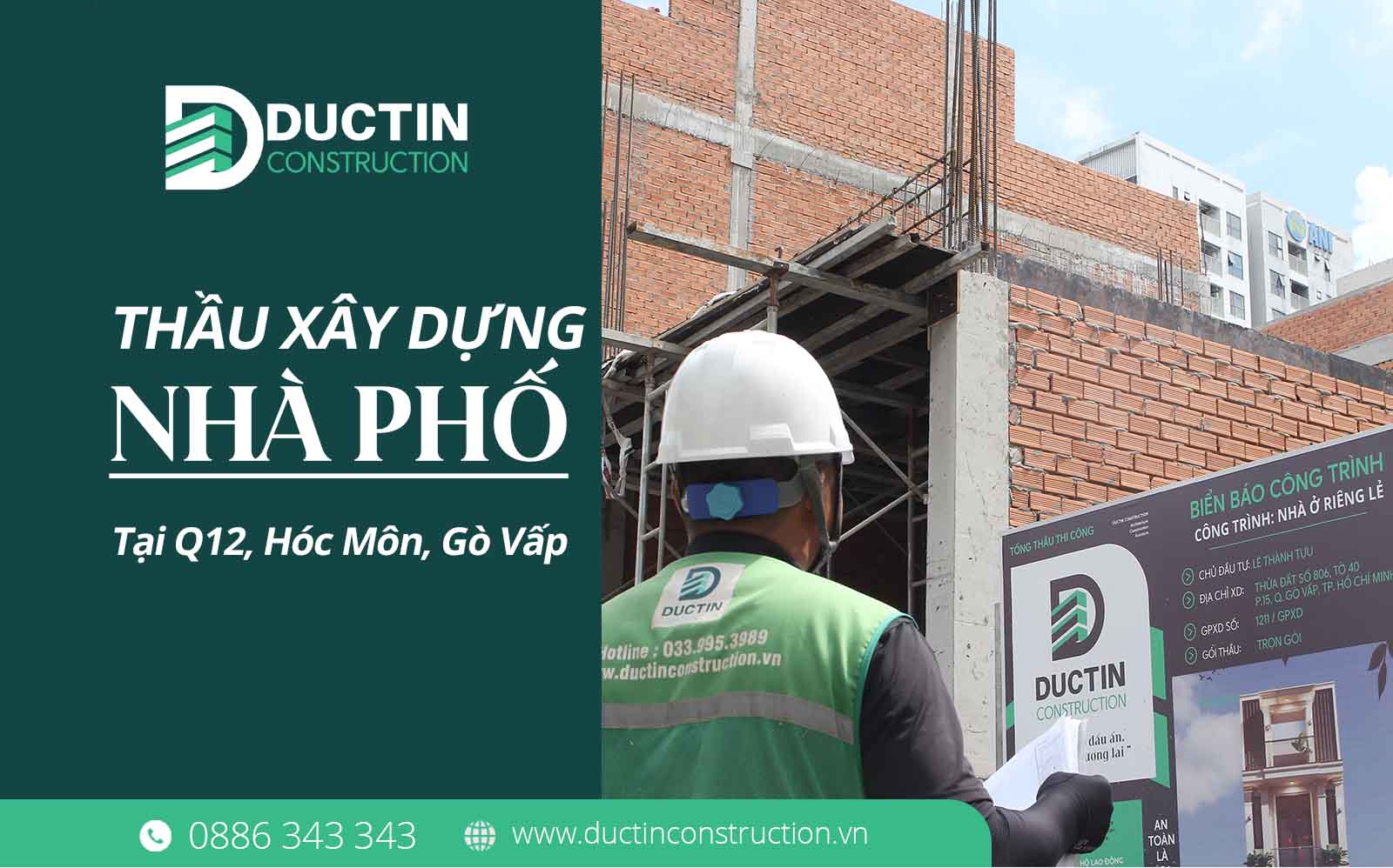 Thầu xây dựng nhà phố quận 12, Hóc Môn, Gò Vấp: Giá tốt 2026 - Cam kết không phát sinh