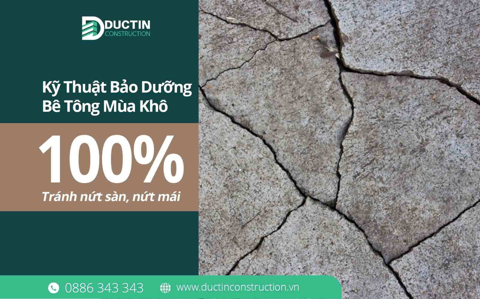 Kỹ thuật bảo dưỡng bê tông mùa khô nóng: Tránh nứt sàn, nứt mái 100%