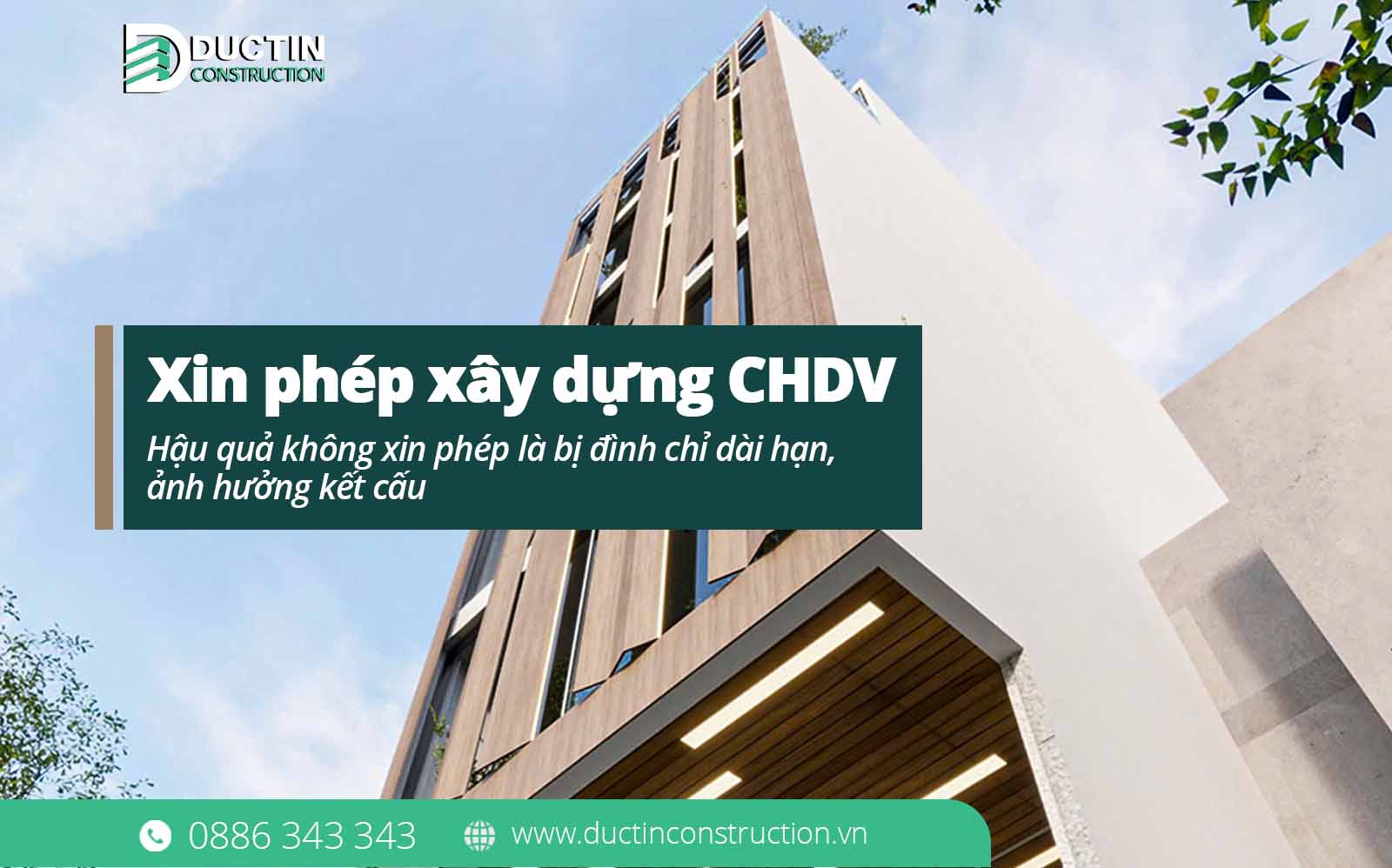 Xin phép xây dựng CHDV: Hậu quả không xin phép là bị đình chỉ dài hạn, ảnh hưởng kết cấu